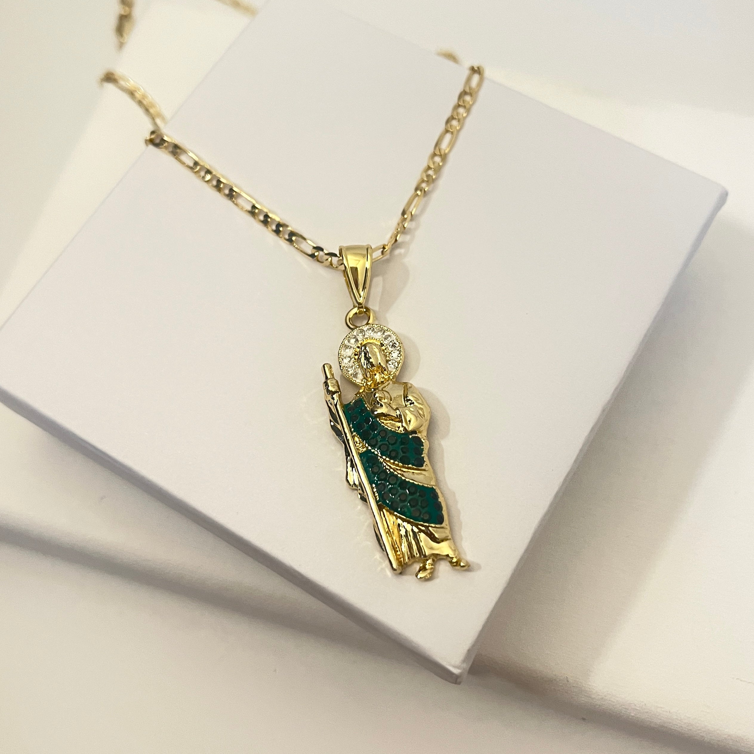 Cz Filled St Necklace Jude Gold 14k | Jewelry | gdculavapadu.ac.in
